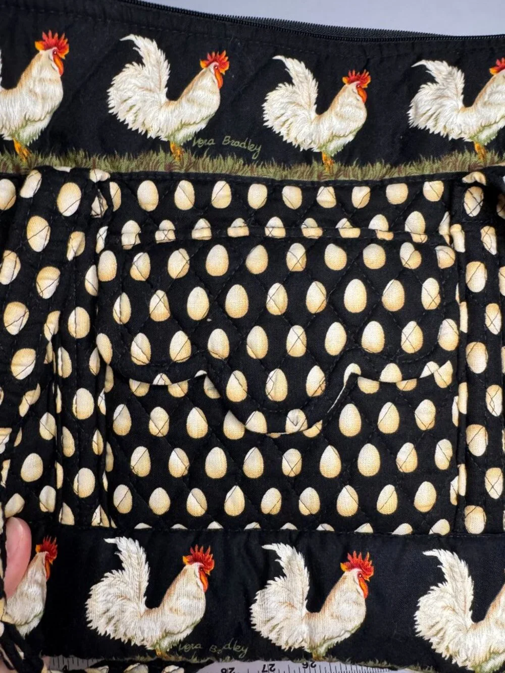 Vera Bradley Chanticleer Tote Rooster Chicken Egg Print Retired 1998 Vintage